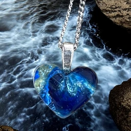 Collier Cuore Mini Spuma di Mare