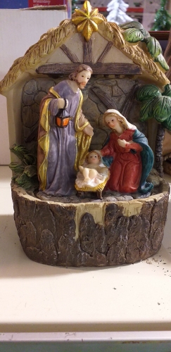 NATIVITÁ RESINA C/EFFETTO ACQUA