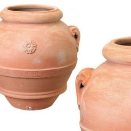 ORCIO  TERRACOTTA TOSCANO PANCIUTO H. 80 CM.