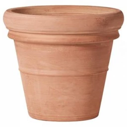 VASO DOPPIO BORDO LISCIO TERRACOTTA CM.35/37